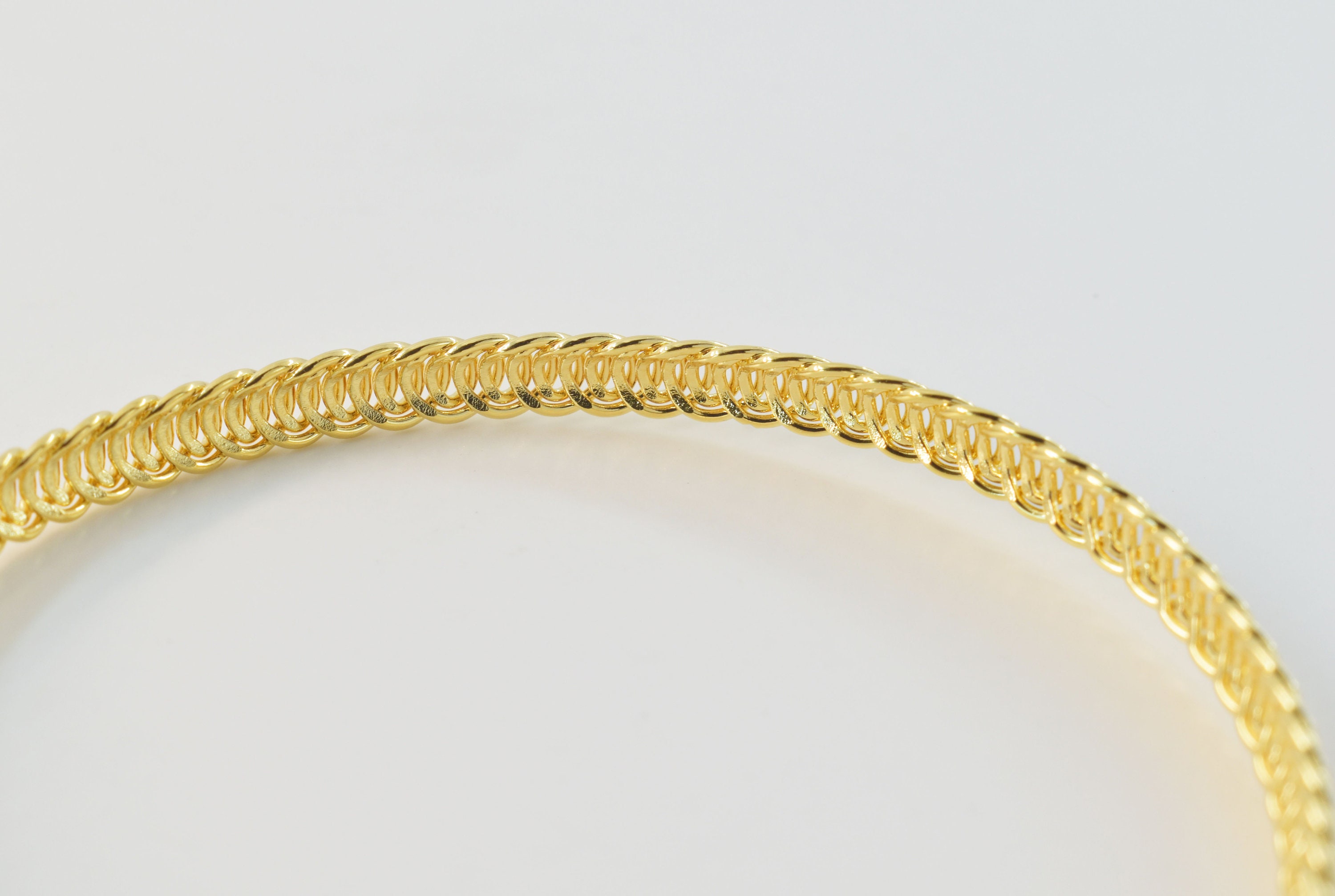 Chain Bracelet, BJ-10G, 1pc, 16K Gold Plated Brass, 19cm Long, 4.5 