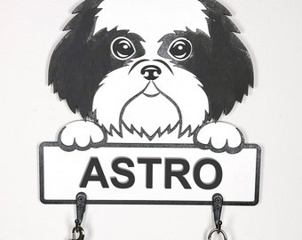 Shih Tzu Personalized Dog Leash Holder