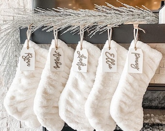 Stocking Name Tags/3D Wood Name Tags/Christmas Decor/Personalized Gift Tags