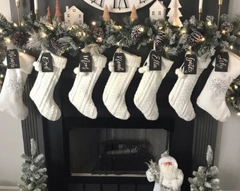 Personalized Stocking Tags/Wooden Stocking Name Tags/Christmas Decor/Personalized Gift Tags
