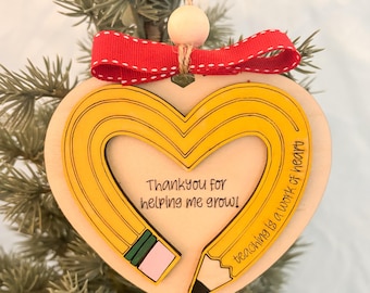 Teacher Ornament/Christmas Ornament/Gift for her/Gift for friend/Educator gift