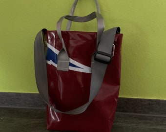 Einkaufstasche MIX, Shopper Recycling, Strandtasche, Badetasche aus gebrauchter Plane