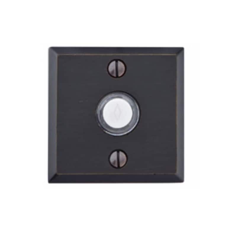 Emtek 2425 Square Cast Bronze Doorbell FLAT BLACK Etsy