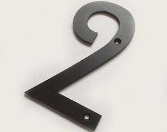 5 inch high Craftsman Style House Numbers - Satin Black