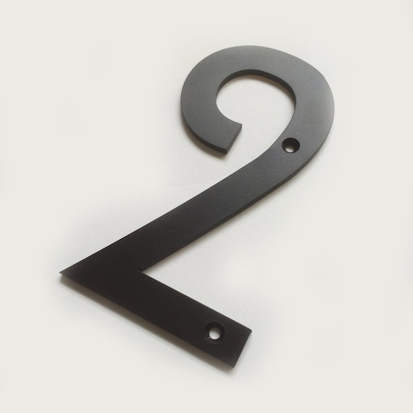5 inch high Craftsman Style House Numbers - Satin Black