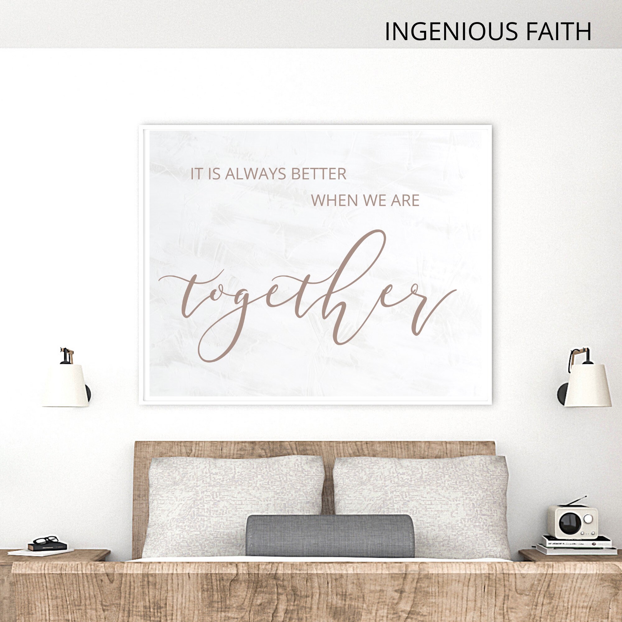 Schlafzimmer-Wand-Dekor über dem Bett | Etsy