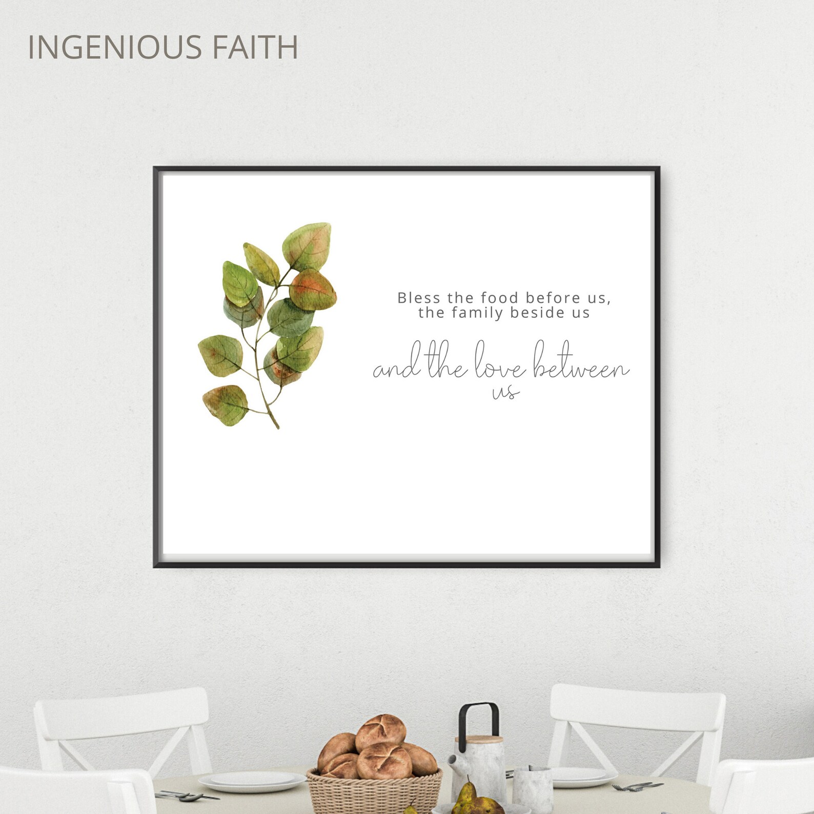 Large Christian Wall Art for the Kitchen is a touch of faith. Etsy