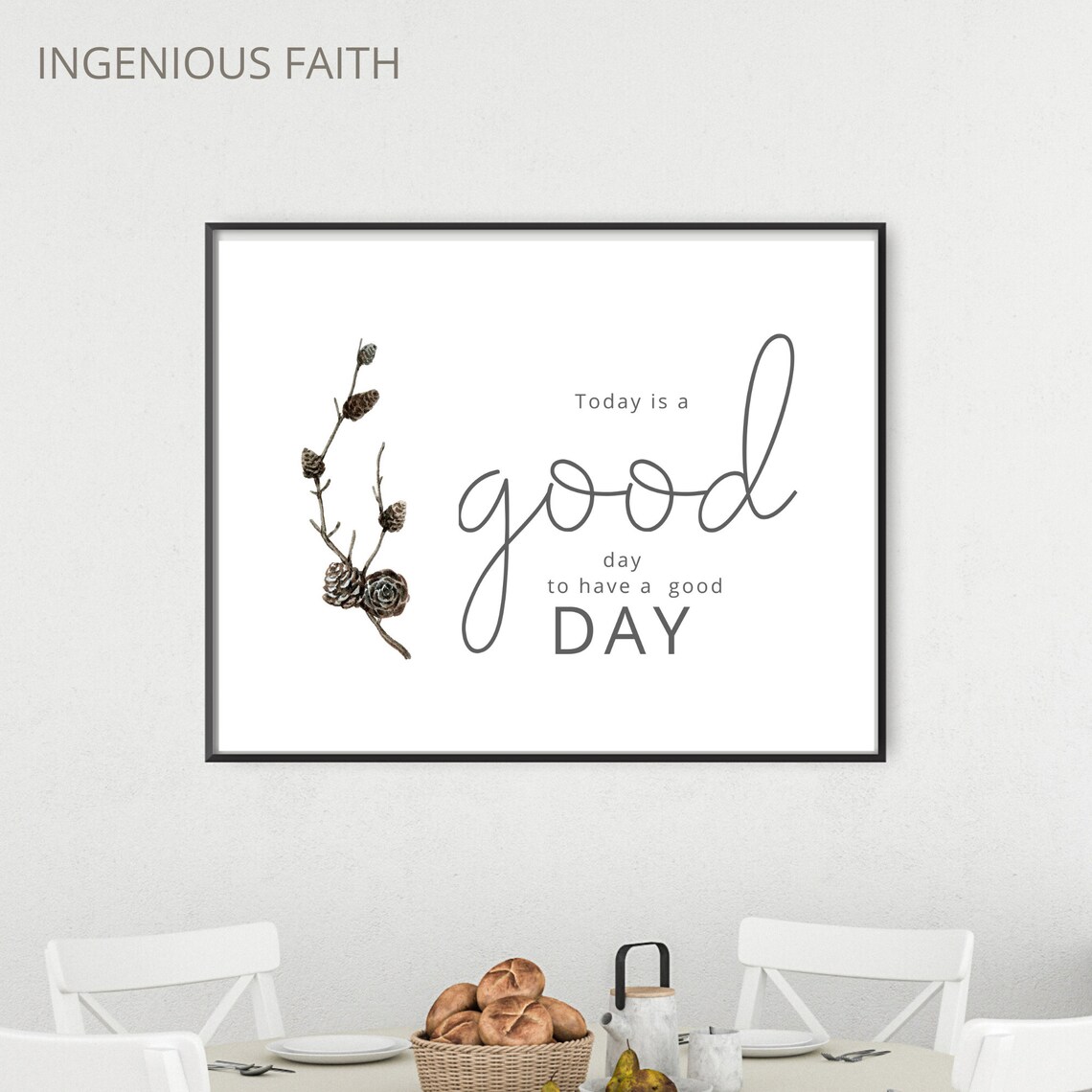 Minimalistische Digitaldrucke Spruch für die Küche. Diese Etsy