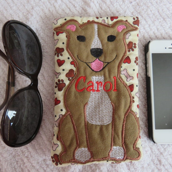 Pit Bull shaped glass or phone case