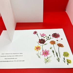 Note cards Floating Cosmos | Illustrated Hand Water colored Blank Notes | Bag of 4