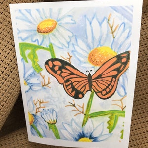 Note cards Butterfly Haven Illustrated Hand Water colored Blank Notes Bag of 10 image 2