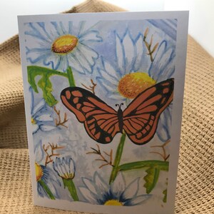 Note cards Butterfly Haven Illustrated Hand Water colored Blank Notes Bag of 10 image 5