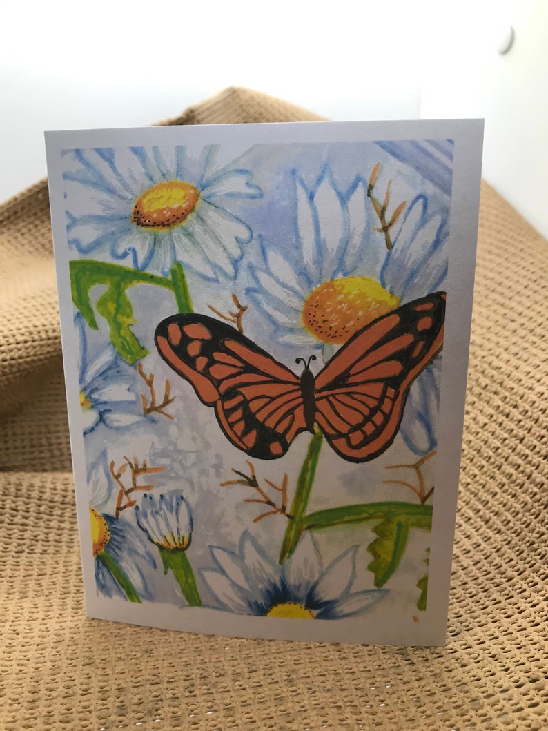 Note cards Butterfly Haven Illustrated Hand Water colored Blank Notes Bag of 10 image 5