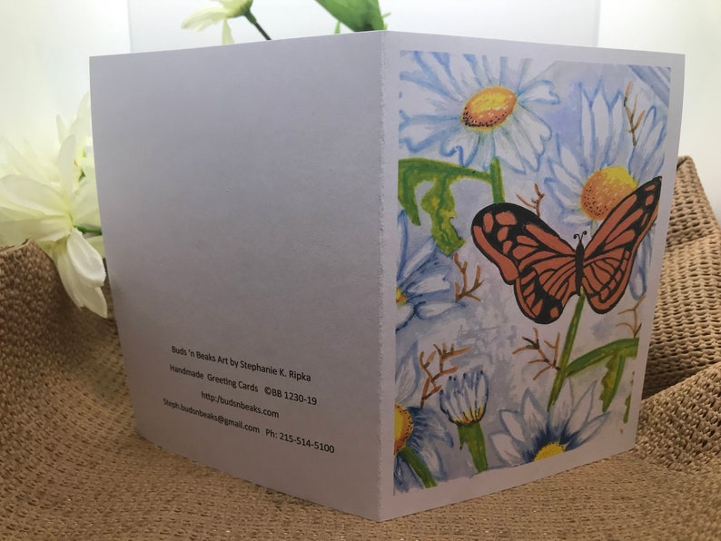Note cards Butterfly Haven Illustrated Hand Water colored Blank Notes Bag of 10 image 3