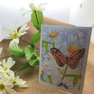 Note cards Butterfly Haven | Illustrated Hand Water colored Blank Notes | Bag of 4