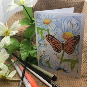 Note cards Butterfly Haven Illustrated Hand Water colored Blank Notes Bag of 10 image 4