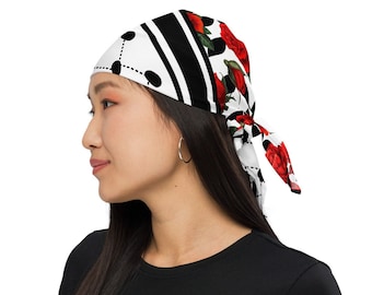 Palestinian Kufiya bandana, All-over print bandana, floral Kuffiya scarf, Palestinian bandana