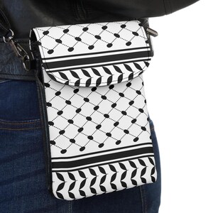 Kuffiyah Small Cell Phone Wallet, Palestinian Kuffiyah small wallet, Palestinian wallet, Palestinian gift, Palestine bag