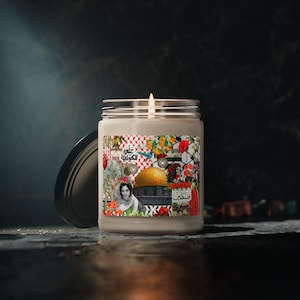 Soy Candle Palestine Supporters Gift, Keffiyeh Design, Palestinian Pride, Stand with Palestine, Freepalestine, Watermelon Design, Gift for