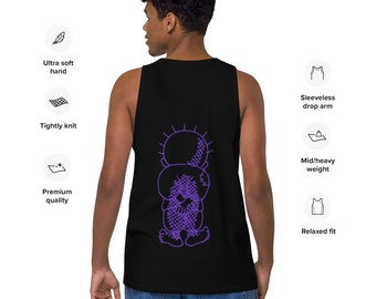 Handala tshirt, Palestine Men’s premium tank top, Palestine tank top, purple Handala,
