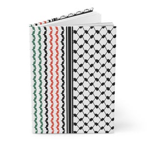 Palestine Journal, Palestinian Hardcover Journal Matte, Kuffiya journal, Palestinian Kuffiyah notebook