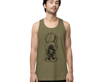 Palestinian handala Men’s premium tank top, Palestinian shirt, Palestine crewneck
