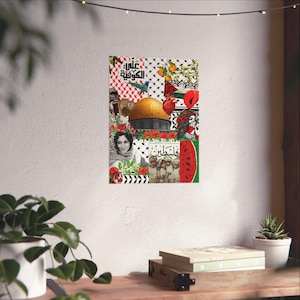 Palestine Design Matte Vertical Poster - Palestinian Solidarity Art Print, Gift for Family and Friends, Home Decor Wall Art, Pro-Palestine
