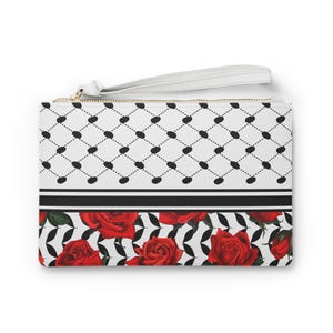 floral Palestinian Kuffiya Clutch Bag, Palestinian Kuffiya small bag, Palestinian bag