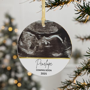 Ultrasound Ornament, Pregnancy Announcement Gift, Custom Baby Keepsake, Grandparent Gift, First Baby Christmas 2025, personalized gift