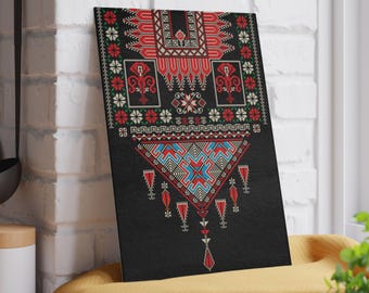 Tatreez Kitchen Glass Cutting Board, Ethnic Pattern Decor, Ramadan Gift, Bohemian Style,