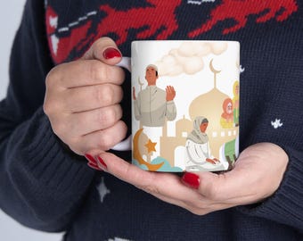Keramische ramadan-mok, islamitisch cadeau voor eid, islamitisch koffiekopje, islamitische theemok, ramadan decor, islamitisch keukendecor, cadeau moslim
