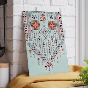 Planche à découper en verre palestinienne Tatreez, cadeau design ethnique pour jeunes mariés, Ramadan Eid, décoration de table pour l&#39;Iftar Suhoor, décoration de cuisine arabo-musulmane,