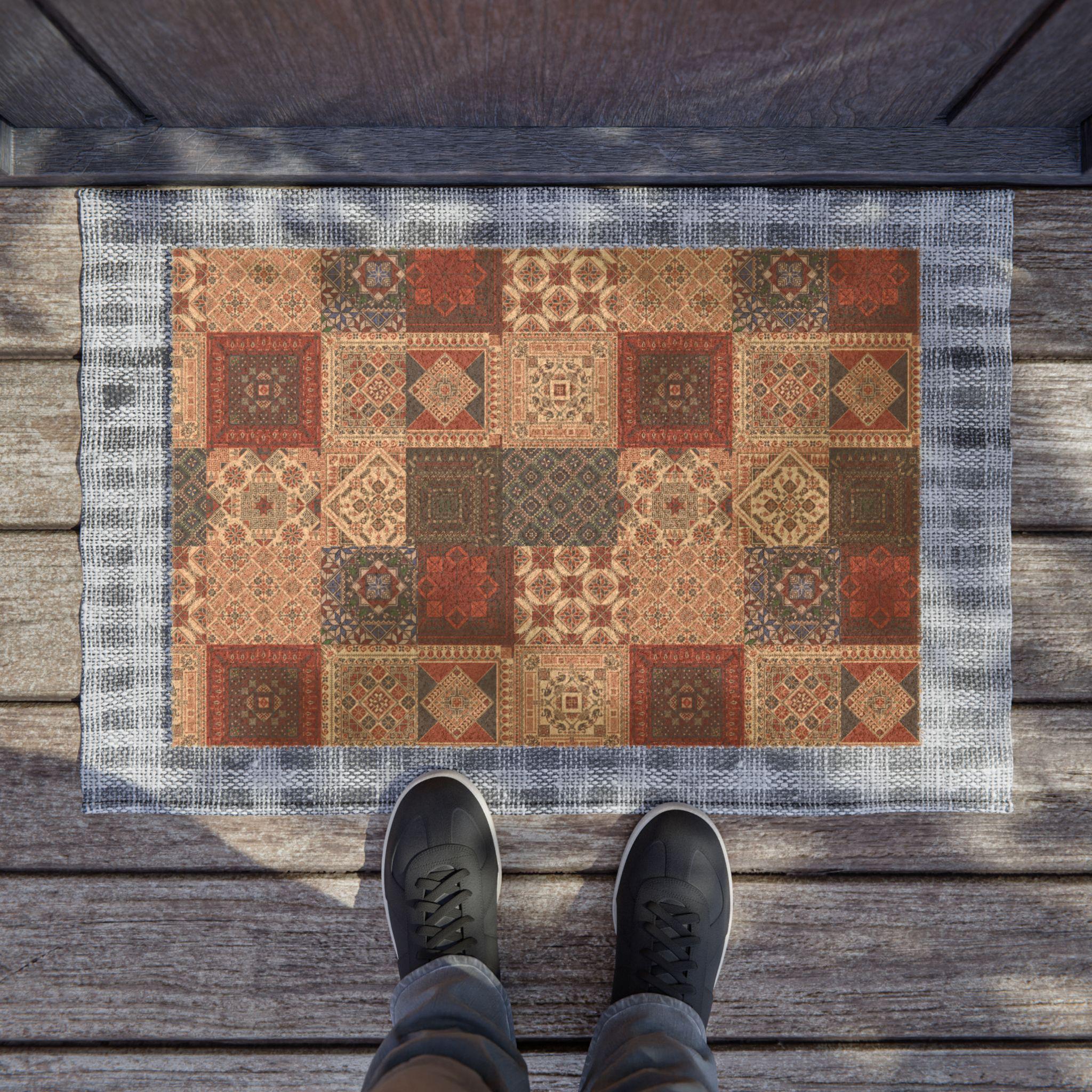 Arab Rug Pattern Arabic Tile Pattern Doormat | Arab Rug Door Mat - Etsy