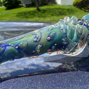 Best Deign Luxurious glass pipe for tobacco glass bowl super best quality hand made glass pipe Blue and color change Glass pipe,made in USA.