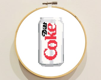 Patrón de punto de cruz en PDF Lata plateada