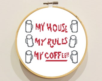 Patrón PDF Punto de Cruz Taza de Café Puntada