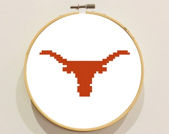 Patrón Punto de Cruz PDF Vaca Naranja