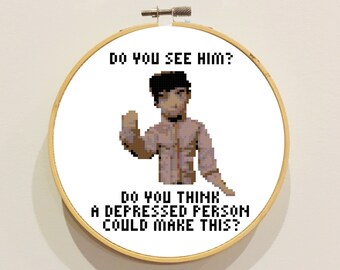 Patrón PDF Punto de Cruz Divertido Pixel Art