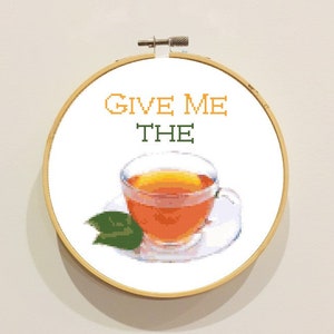 Give Me The Tea Kreuzstich PDF Anleitung