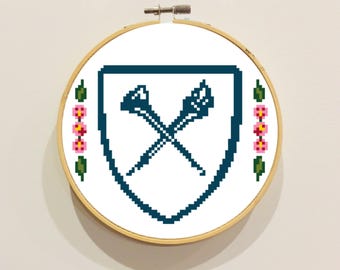 Cross Stitch PDF Pattern Shield
