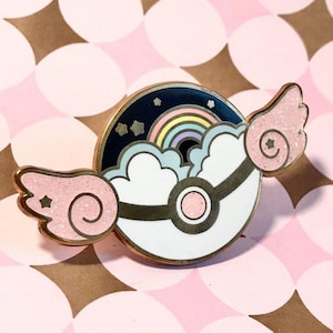 Flying Poketype Hard Enamel Pin