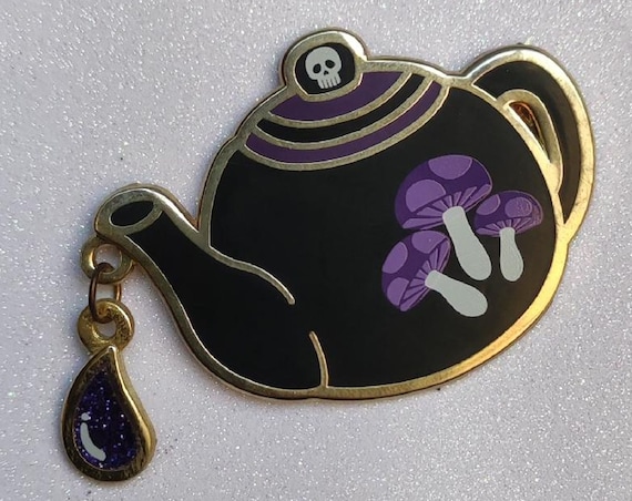 Poison Tea Dangle Hard Enamel Pin