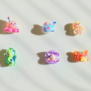 Ocean animal fridge magnets Resin magnet Refrigerator magnet Locker magnet Home decor Kitchen decor Housewarming gift 3D magnets magnet set
