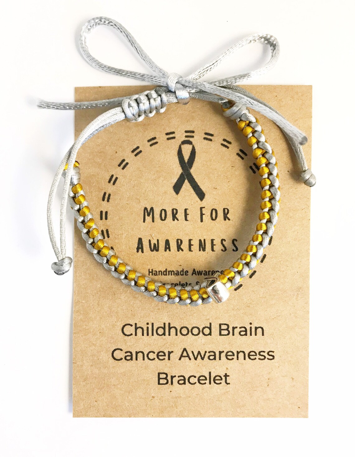 Childhood Brain Cancer Awareness Thin Bracelet Gold and Etsy