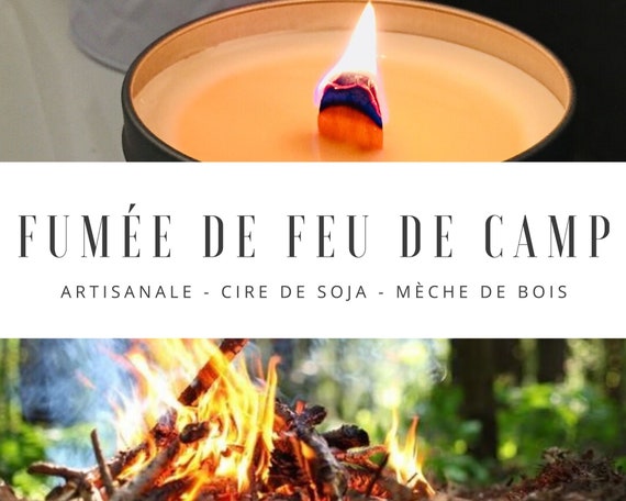 Bougie Fumee De Feu De Camp 100 Soja Artisanale Meche De Etsy