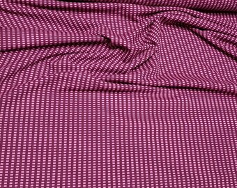 Recycelter Baumwolljacquard in rosa- bordeaux, Kombistoff einfarbig bordeaux