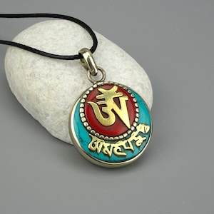 Tibetan Ghau Pendant, Buddhist Prayer Box Pendant, Tibetan Jewelry, Spiritual Gift, Buddhist Pendant, Tibet Mantra OM Pendant