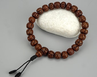 Rudraksha seed bracelet, Shiva&#39;s tears seed mala bracelet, Rudraksha handmade bracelets, Rudra bracelets made in Nepal.