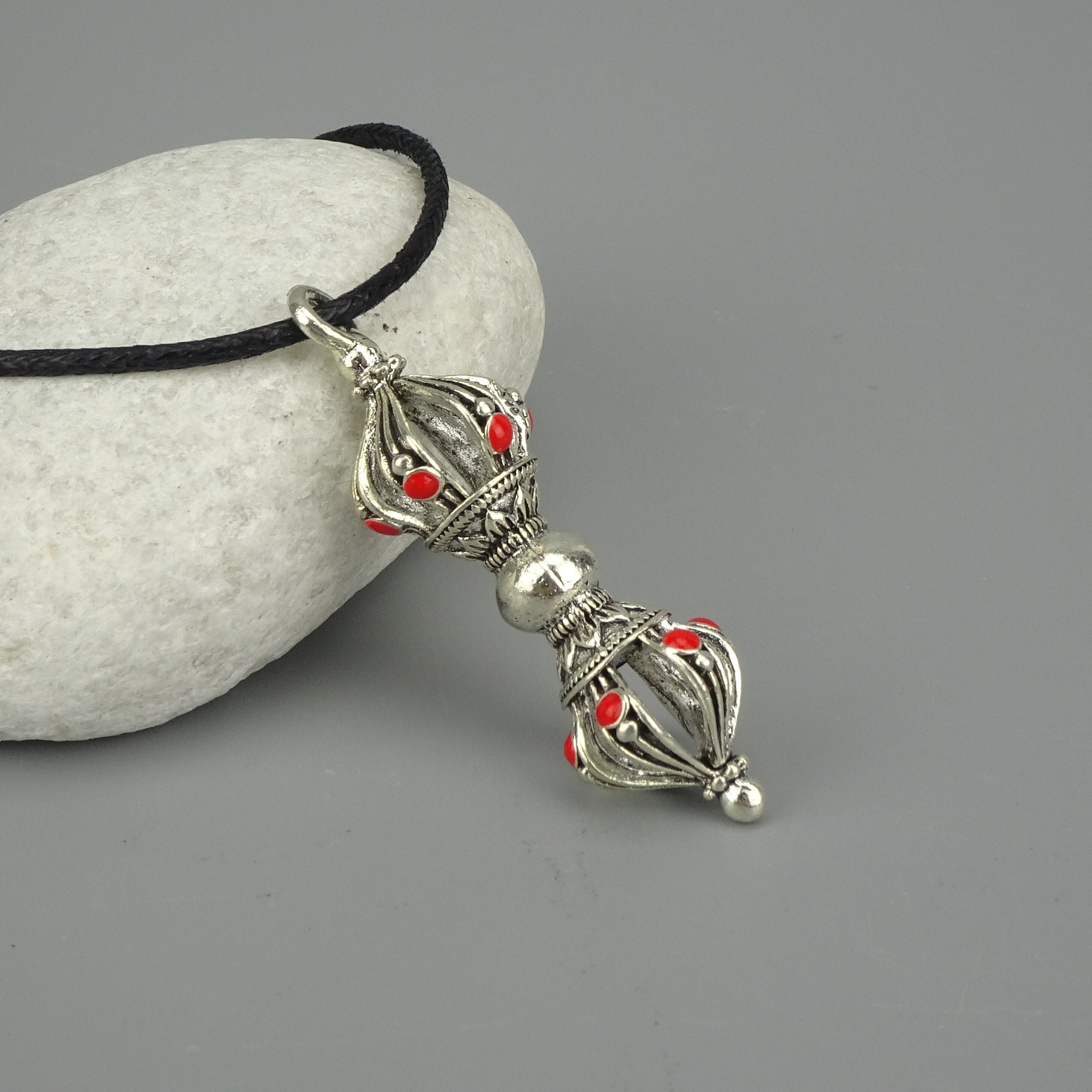 Tibetan Vajra Pendant, Symbol of Spiritual Power and Protection