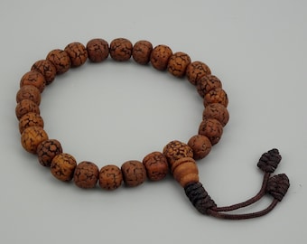 Pulsera de semilla de Rudraksa, Pulsera Mala semillas lagrimas de Shiva,  Pulseras artesanales rudraksha, pulseras hecha en  Nepal Rudra.